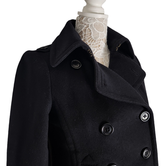 J. Crew black 100% wool peacoat size S - Picture 2 of 10